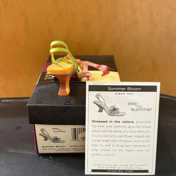 Just The Right Shoe Vibrant Green and Orange Heels - Picture 3 of 5